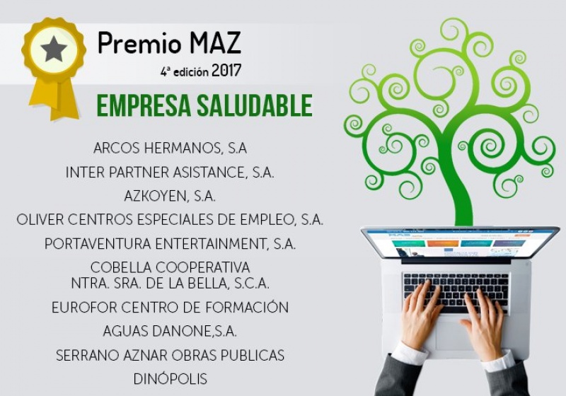 Dinópolis finalista de los IV Premios MAZ Empresa Saludable.