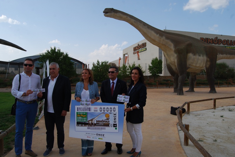 Dinópolis protagoniza 5,5 millones de cupones de la ONCE que ‘viajan’ al Jurásico