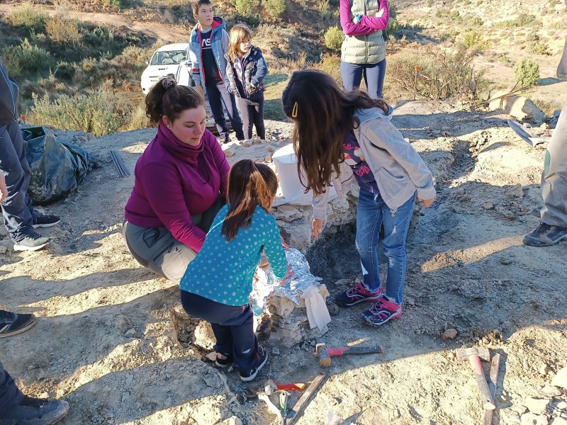 El alumnado del colegio de Cedrillas (Teruel) participará en una excavación de huellas de dinosaurios de la mano de la Fundación Dinópolis