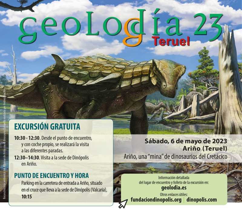 Los dinosaurios de Ariño en el Geolodía 23 de la provincia de Teruel