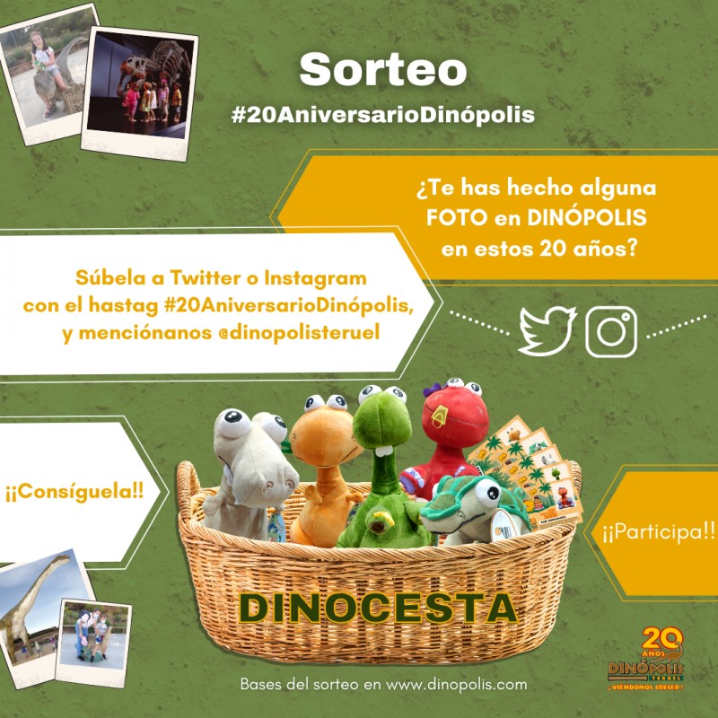 Sorteo DINOCESTA #20AniversarioDinópolis