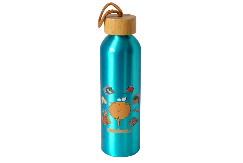 Botella azul mascotas