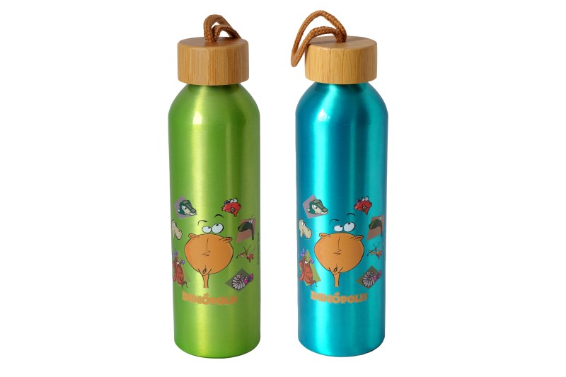 Botella verde mascotas