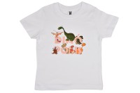 Camiseta infantil Letras Dinópolis #ff6393